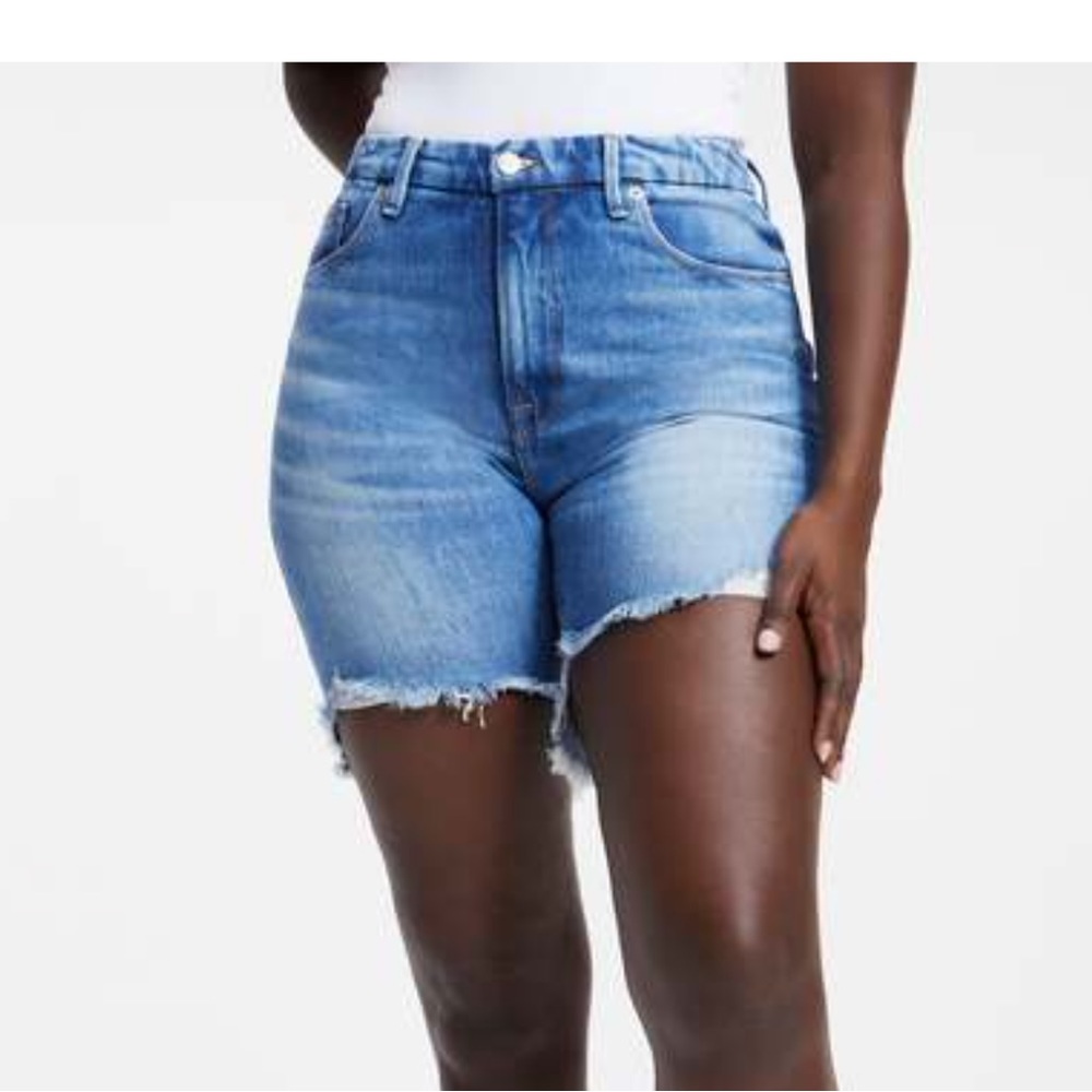 GOOD AMERICAN GOOD ICON SHORT | INDIGO072